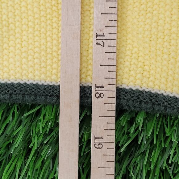 Vintage 80s MOD Ringer Sweater Women 2XS/XS 17x18 Cropped Yellow - Picture 12 of 12